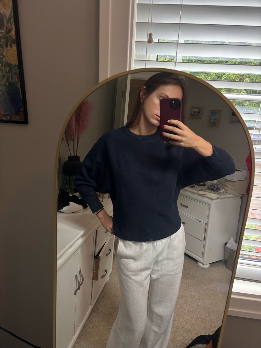 Vintage Calvin Klein Classic Navy Pullover Sweatshirt - Women